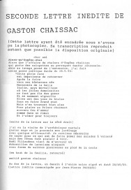 Gaston Chaissac : lettre