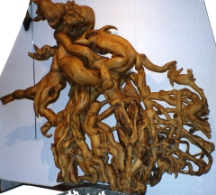 Simone Rouvière : racine de lierre sculptée